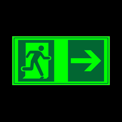Salida de emergencia - Flecha derecha
