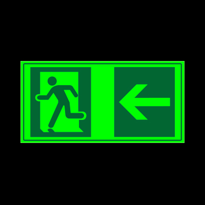Salida de emergencia - Flecha izquierda
