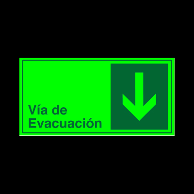Vía de evacuación - Abajo