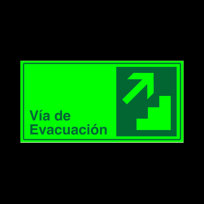 Vía de evacuación - Escalera arriba derecha